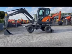 Подержанный Doosan DX60W резиновый колесо экскаватор колесо для продажи В хорошем состоянии